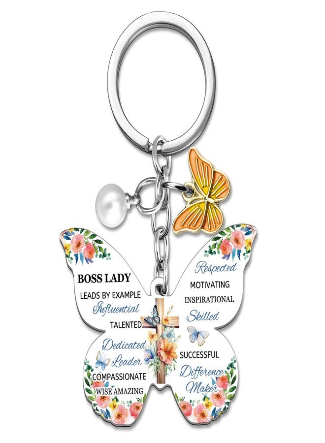 MOEXUKO Boss Lady Gifts for Women Best Boss Gifts for Women Work White Elephant Gift Ideas Bosses Keychain Thank You Gift for Bosses Leader Birthday Thanksgiving Christmas White Elephant 2025 - Image 1